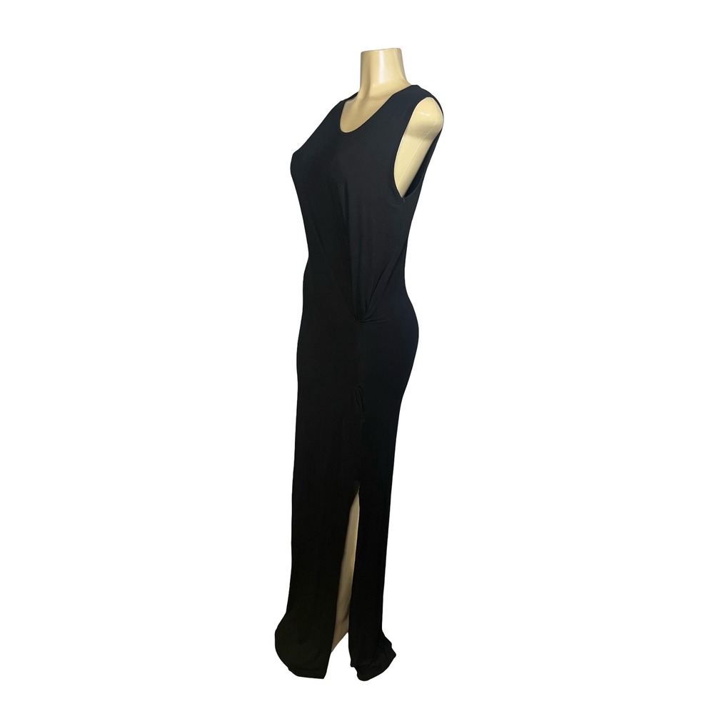 Young Fabulous & Broke Black Sleeveless Twist Waist Side Slit Maxi Dress Medium